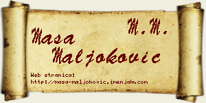 Maša Maljoković vizit kartica